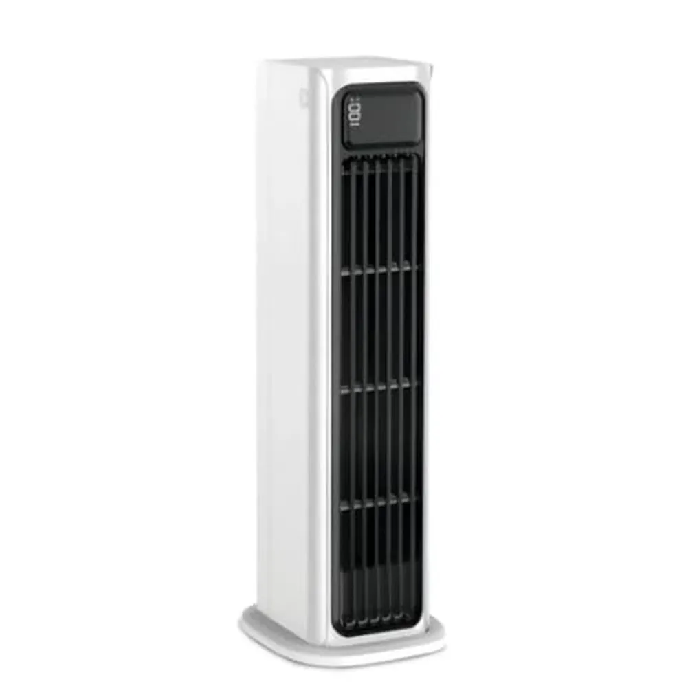 Space-Saving Personal Tower Fan 108x108x330mm 100 Adjustable Gears USB 3600mAh Battery Wall Mount Portable Fan for Dorm Room