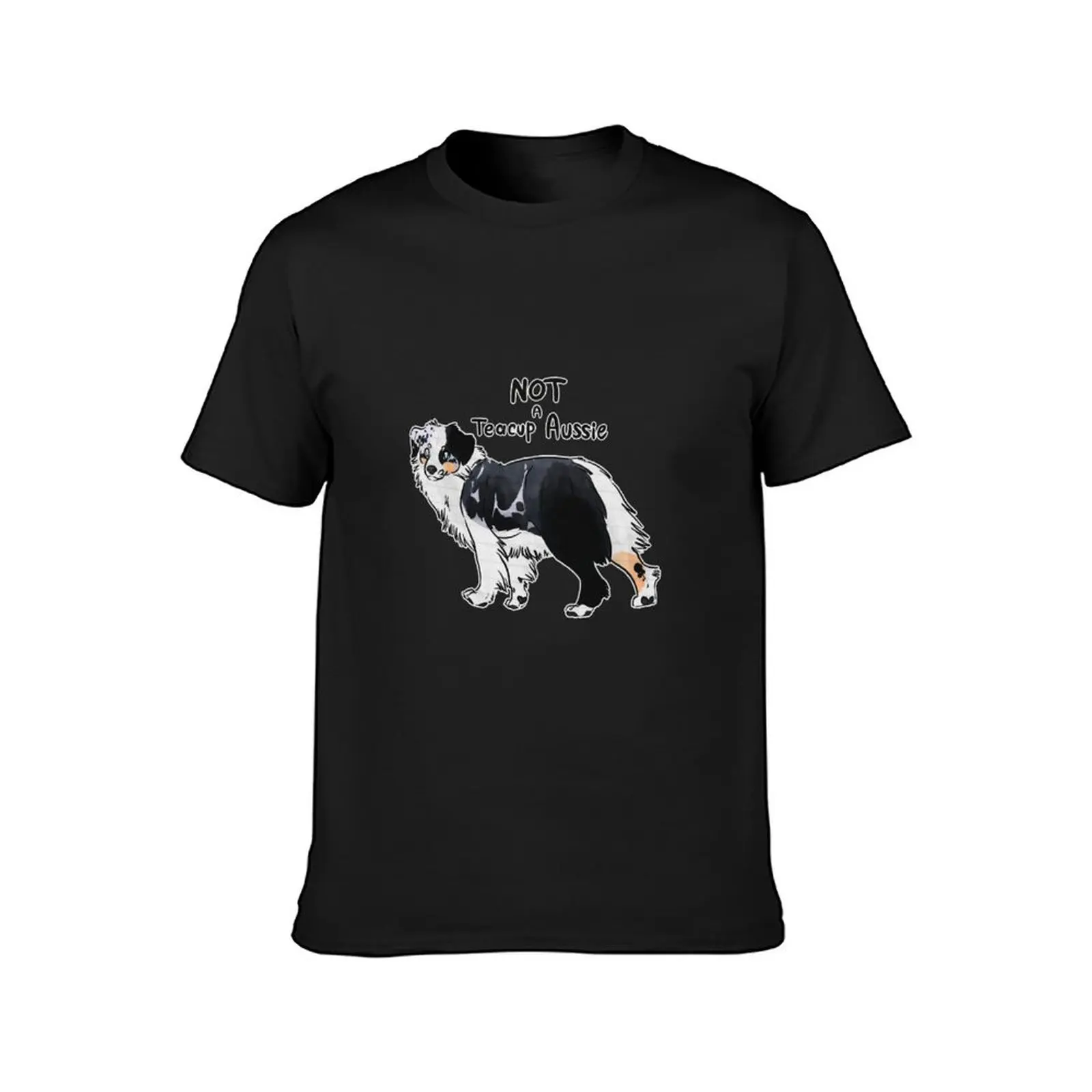 Miniature American Shepherd- NOT A Teacup Aussie! (Docked / Blue Merle) T-Shirt graphics tops for a boy plain black t shirts men