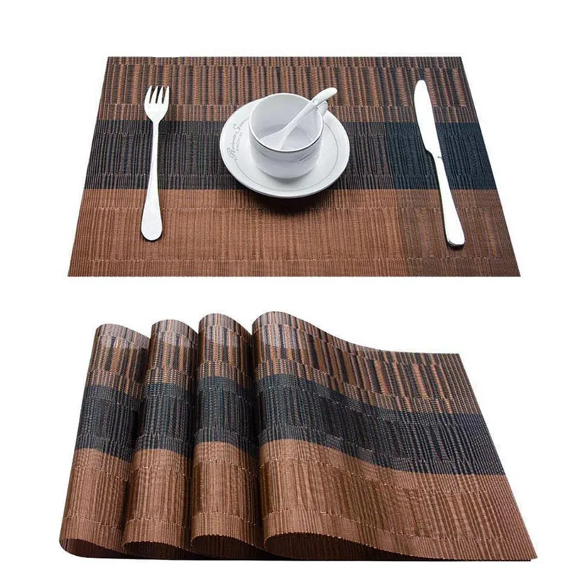 

1Pc 30x45cm PVC Rectangle Dinner Placemat Table Plate Mat Kitchen Hot Pads For Coffee Shop Home Decor