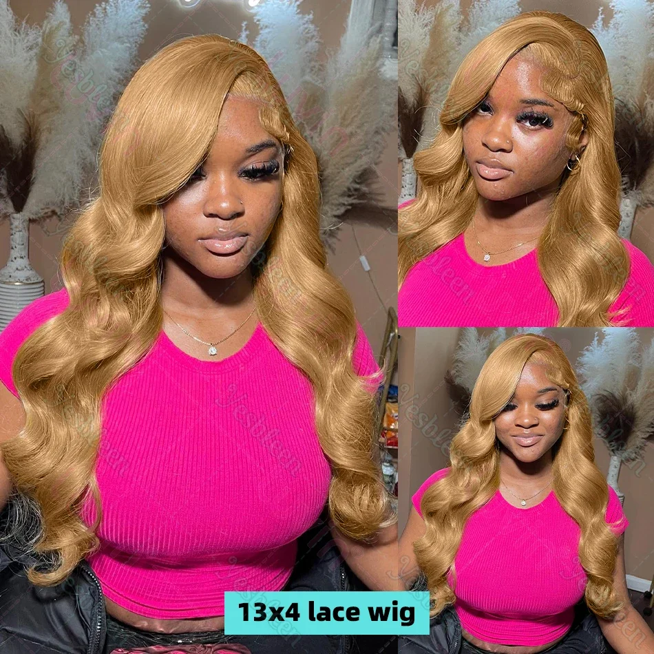 Parrucca frontale in pizzo 13x4 HD Parrucca anteriore in pizzo con onda del corpo a densità 200 30 Parrucca bionda miele Capelli umani 13x6 Parrucche per capelli umani biondo miele