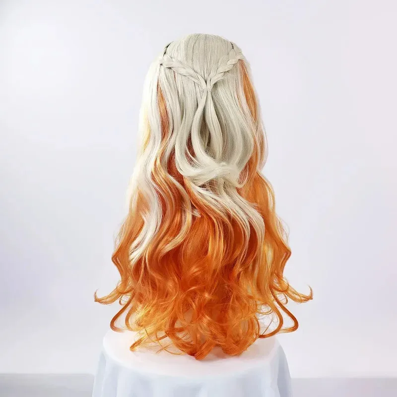 جينشين إمباكت زييلونين شعر مستعار كوسبلاي ذهبي أصفر طويل شعر وردي أزرق جديلة لعبة ساخنة Natlan حفلة الهالوين لـ Wom8;c'4,t;6.j'2;