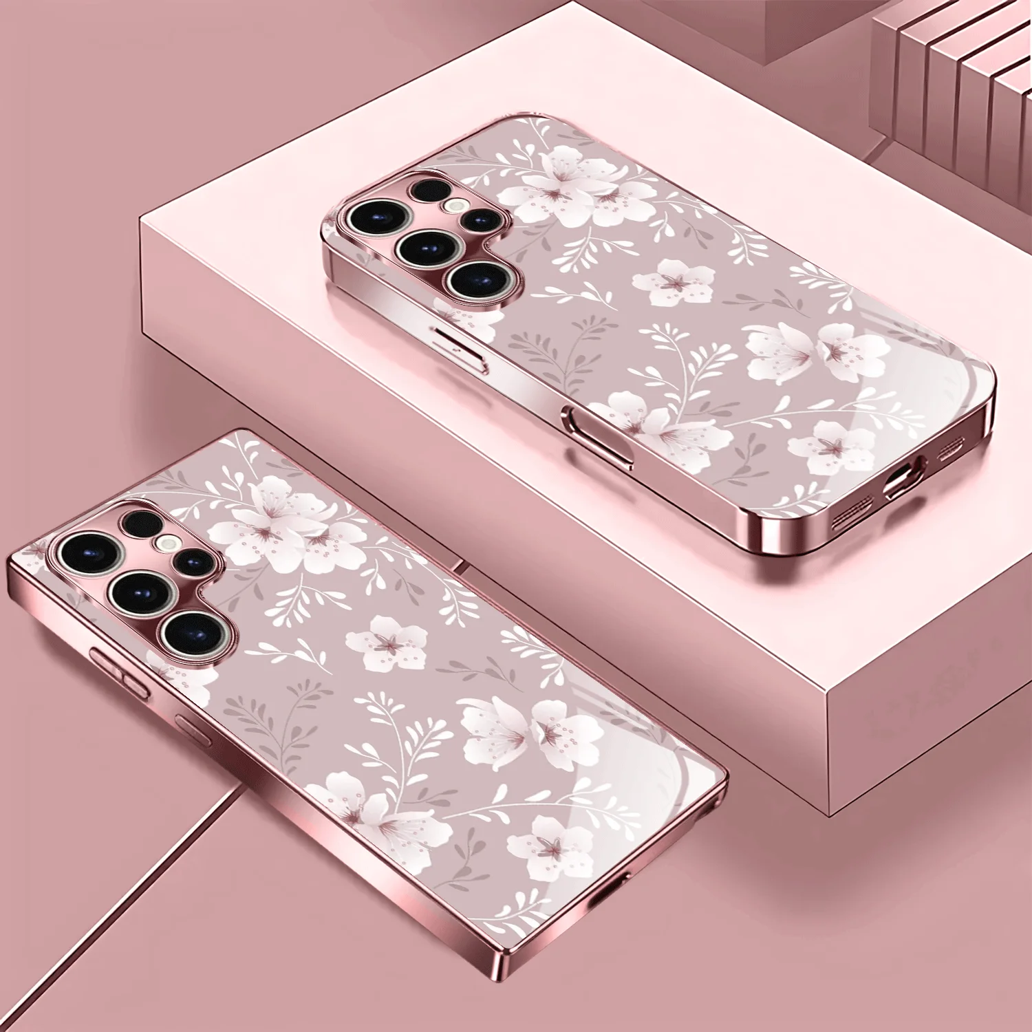 New Exquisite luxury High-end PhoneCase Glass PhoneCase for Samsung Galaxy S26 S25 S24 S23 S22 S21 FE,Ultra,Plus Dropresistant