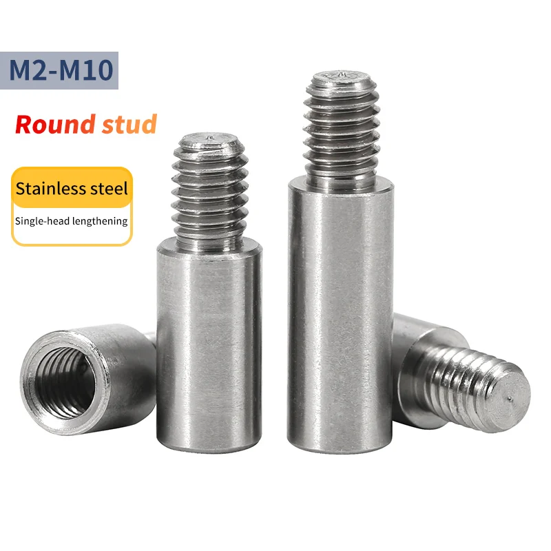 Round Connection Pillar Single Head Conversion Stud Isolation Pillar Copper Column Case 303 Stainless Steel M4 M5 M6 M8 M10