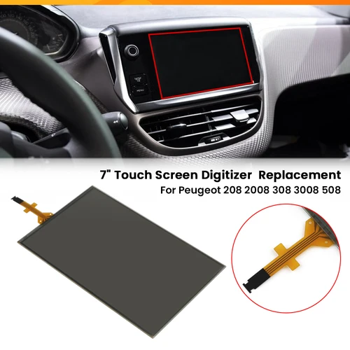 Imagen 2 del producto Lente digitalizadora de Panel de pantalla táctil de cristal negro de 7 pulgadas para Peugeot 208 2008 308 Citroen C5 C4L C3xr reproductor de DVD para coche navegación GPS