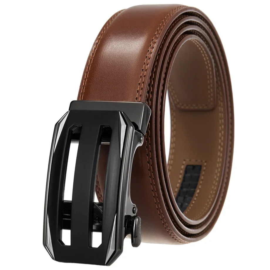 Automatic Buckle Men Belts Designer Genuine Cow Leather Formal Belt Man Ceinture Homme Waistband Male Luxuri Gift Strap B1067