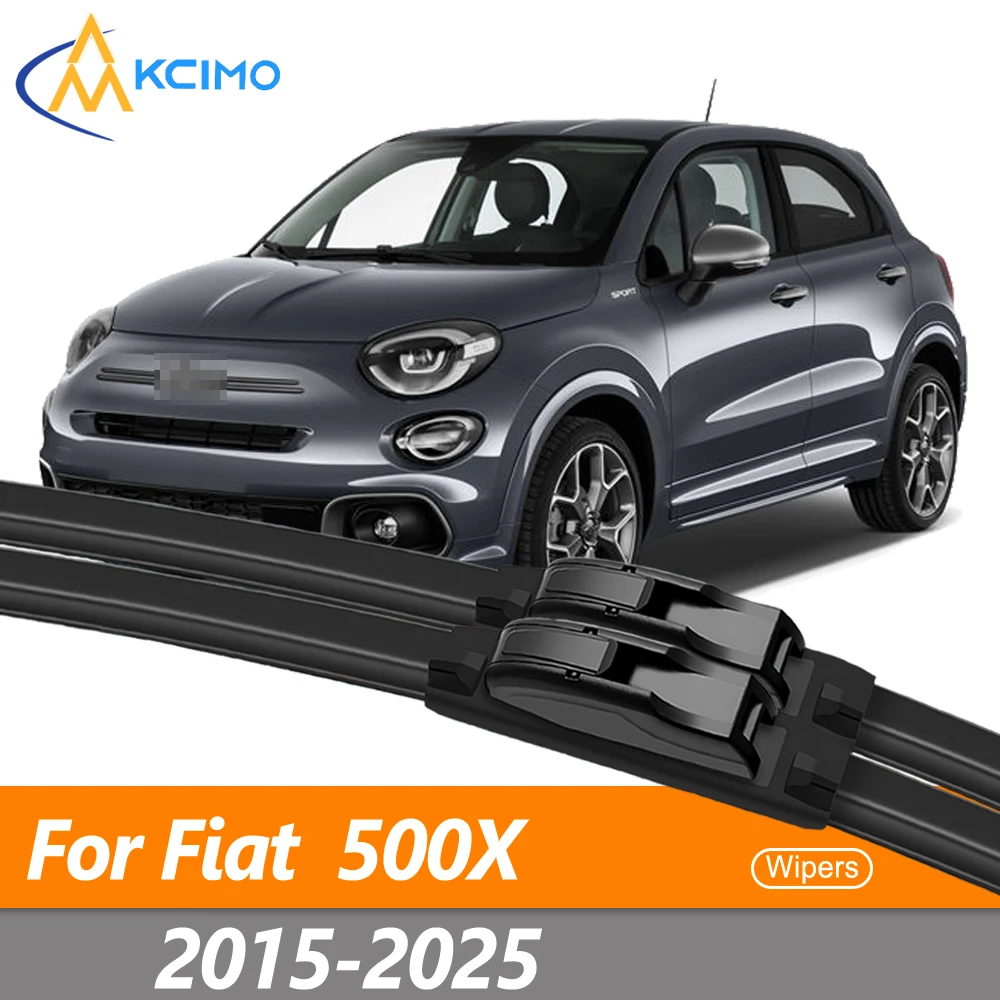 

2Pcs/Set Windshield Wipers Front For Fiat 500X 2015-2025 Premium All-Season Replacement Blades Rubber Easy Installation