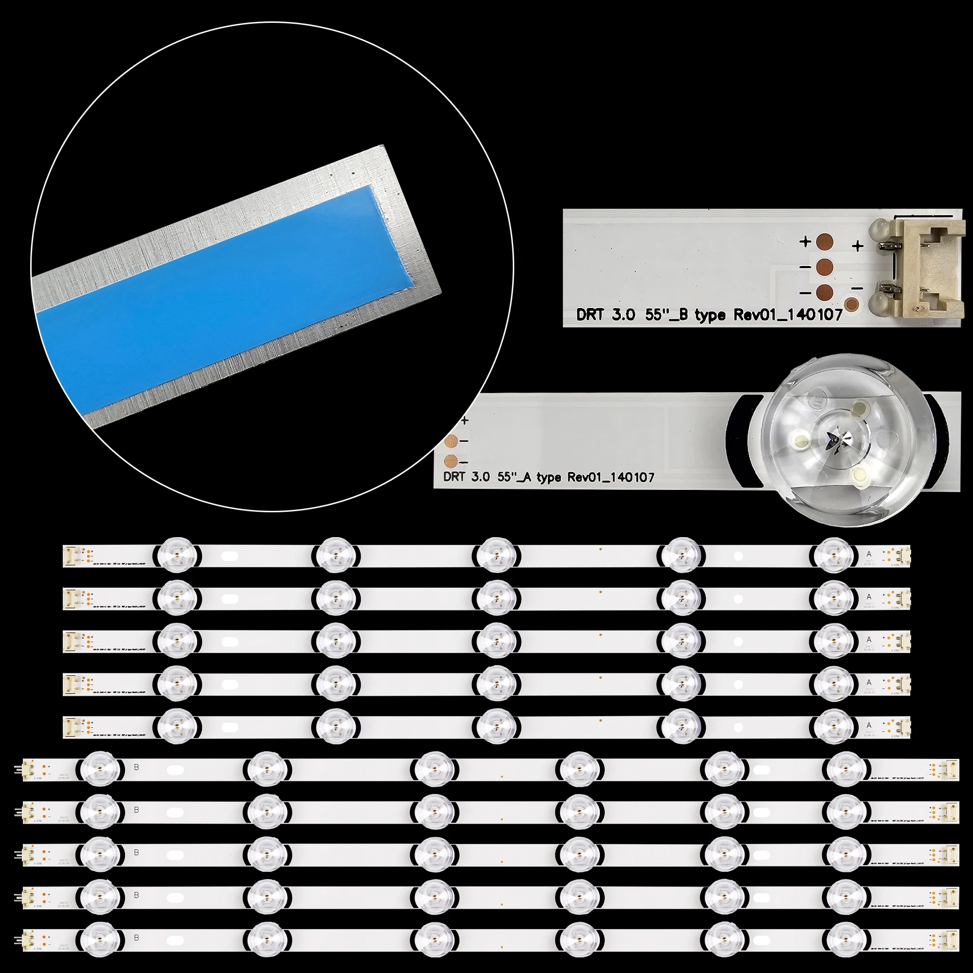 6LED+5LED LED TV Backlight Strip for 55lb 55LF5610 55LY320C 55LB561V 55LF5950 LC550DUE 55LB5500-ZA 55LB550U-ZA 55LB550V-ZA