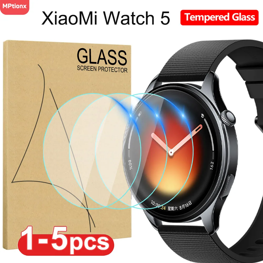 Tempered Glass for Xiaomi Watch 5 Smartwatch Screen Protector HD Anti-Scratch Protective Film for Mi Watch 5 Accessories
