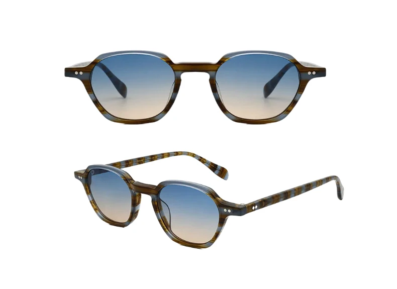 ChicOptix Retro Klassische Mode Frauen Sonnenbrille Männer Marke Designer Hohe Qualität Acetat Sonnenbrille UV400 Metall Scharnier Nylon Objektiv – Detail 13