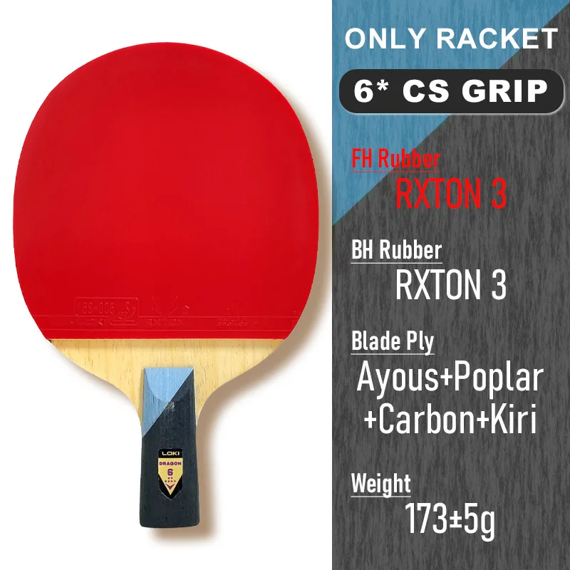 Originele LOKI Tafeltennis Racket Dragon Serie Ping Pong Racket Paddle Bat Professionele 6/7/8/9/10 Sterren voor Alle Niveau Spelers