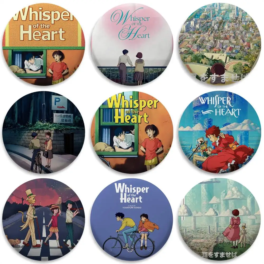 

W-Whisper Of The HeartS Badges Round Exquisite Badge Brooches Creative Pins For Clothes Hat Backpack Gift Accessories