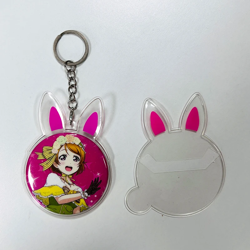 Clear Protector Cover Transparent Case Key Chain For Anime Badge Pins Badges Cartoon Button Japanese Pain Bag Ita Bags Accessory