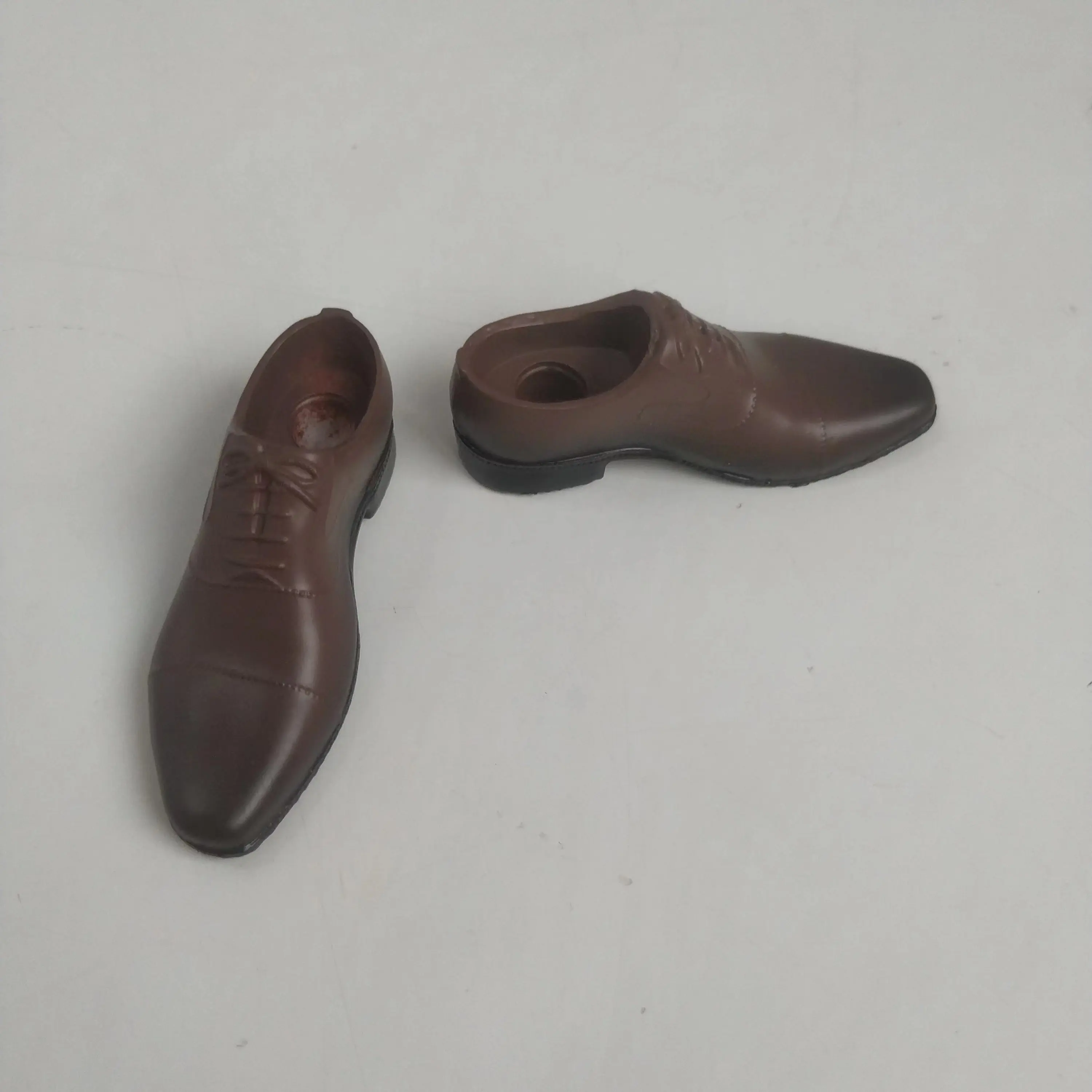 1/6 스케일 남성 남성 갈색 가죽 신발 신사 신발 모델 12 ''액션 피규어 DIY 액세서리