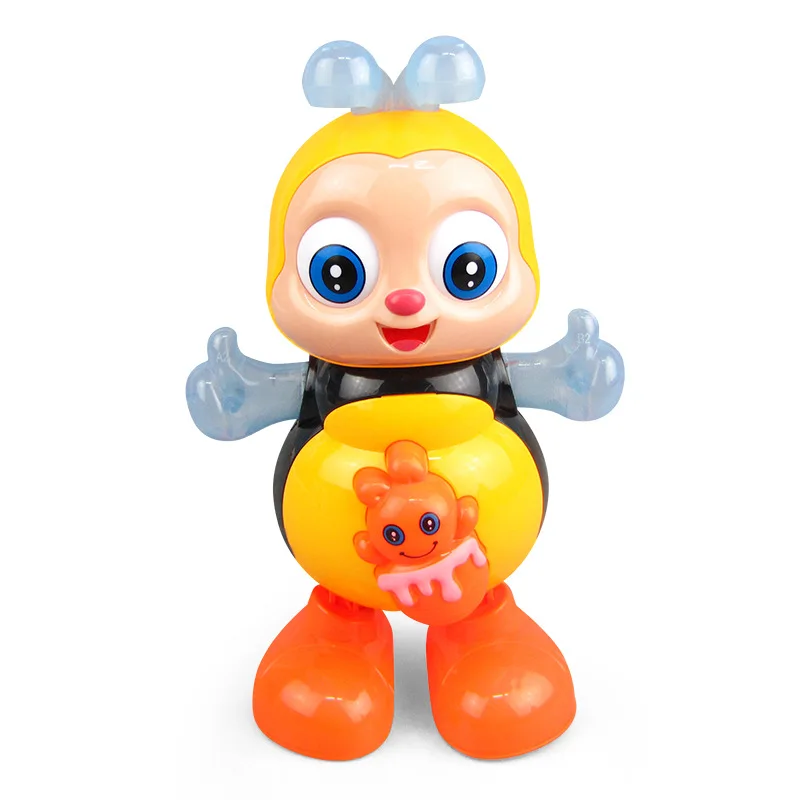 Children\'s Puzzle Toys Singing And Dancing Swinging Cartoon Cute Little Bee Electric Toys With Music And Lights Electric Toys