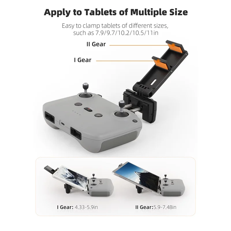 SUNNYLIFE Folding Tablet Holder For DJI NEO/Mini4 Pro/AIR 3S Disassembly-Free Phone Tablet Holder For RC-N3/2/1 Remote Control B