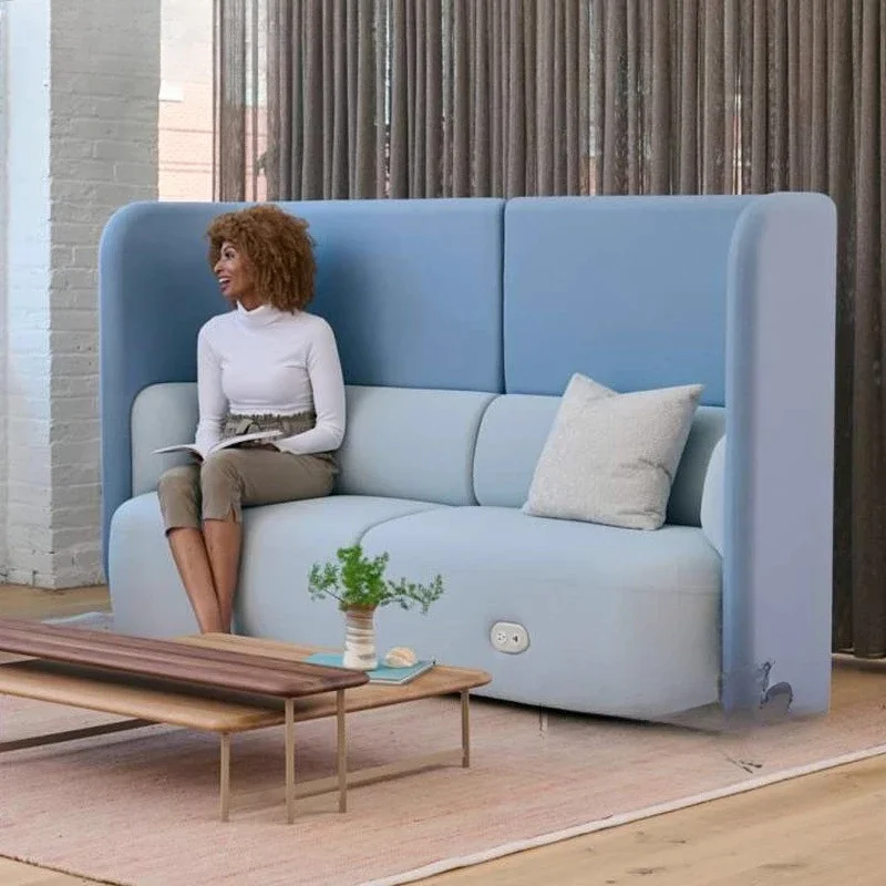 Simple fabric sitting area Private card seat Small apartment Living room Sofa office Reception waiting area High back card seat