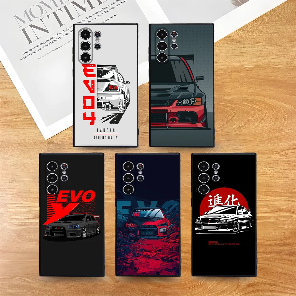 Автомобильный чехол для телефона E-Evo JDM для Samsung S series s21 s22 s23 s24 s25 FE Plus Ultra TPU, мягкий и приятный для кожи чехол