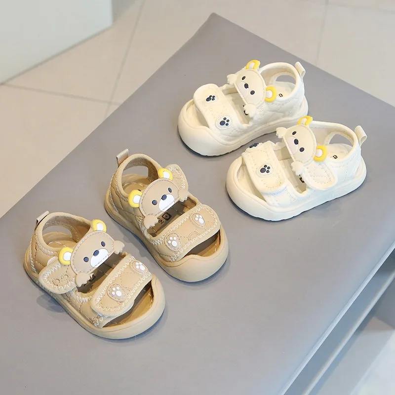 أحذية شاطئ باوتو بنعل ناعم للأطفال ، صنادل صيفية ، أحذية للأطفال الصغار ، أولاد وبنات بعمر 0-1-2-3 سنوات