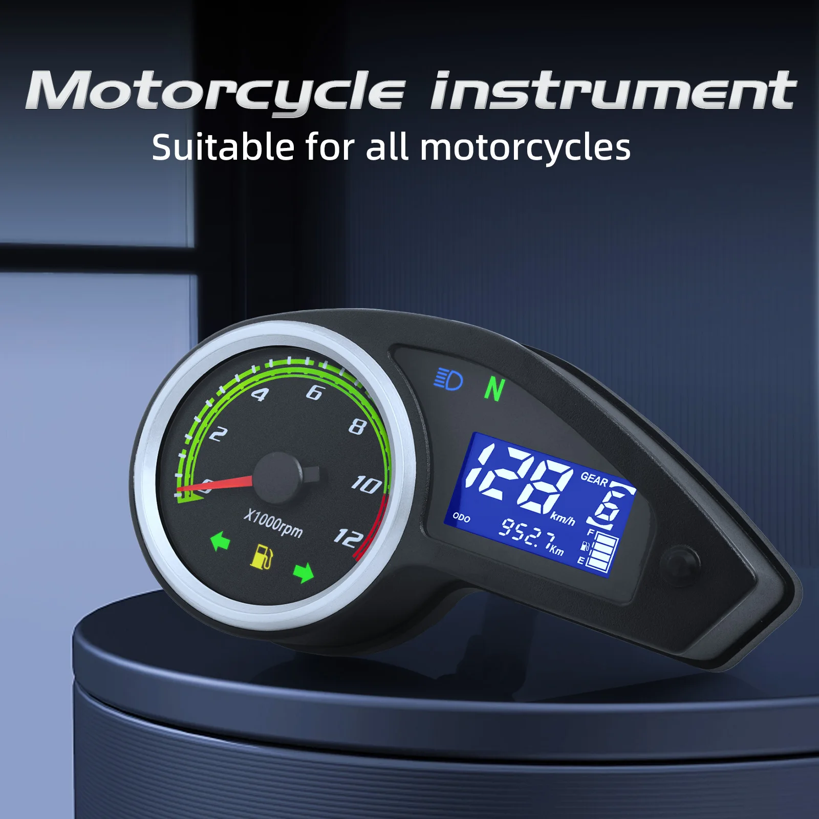 A Motorcycle Odometer LCD Digital Instrument Speedometer Tachometer Gauges Fuel Level For Brazil CG Off-Road GY200 Enduro 250