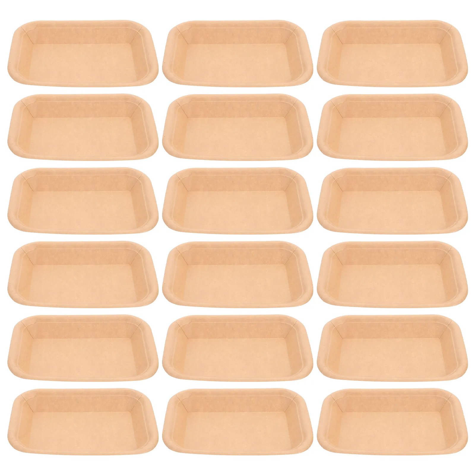 

50Pcs Disposable Barbecue Tray Paper Plates Food Serving Tray for Crawfish Seafood Party Event Restaurant Use Bbq Plates