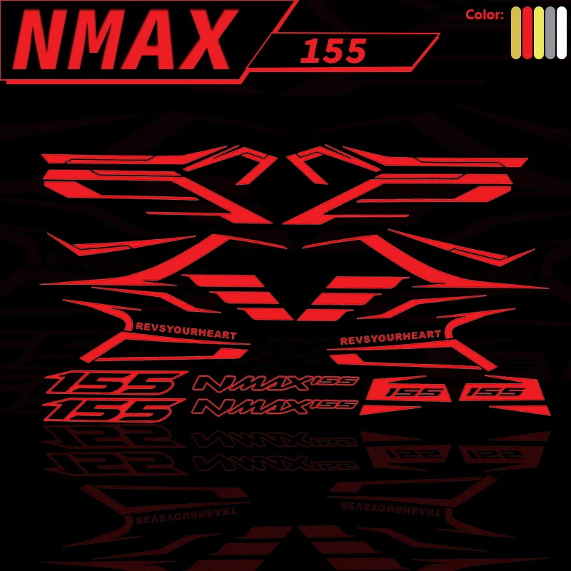 

NEW nmax Motorcycle Front Rear Fairing Fuel Sticker Tank Body Protection Sticker Decals kit For NMAX 155 nmax155 2019-2024