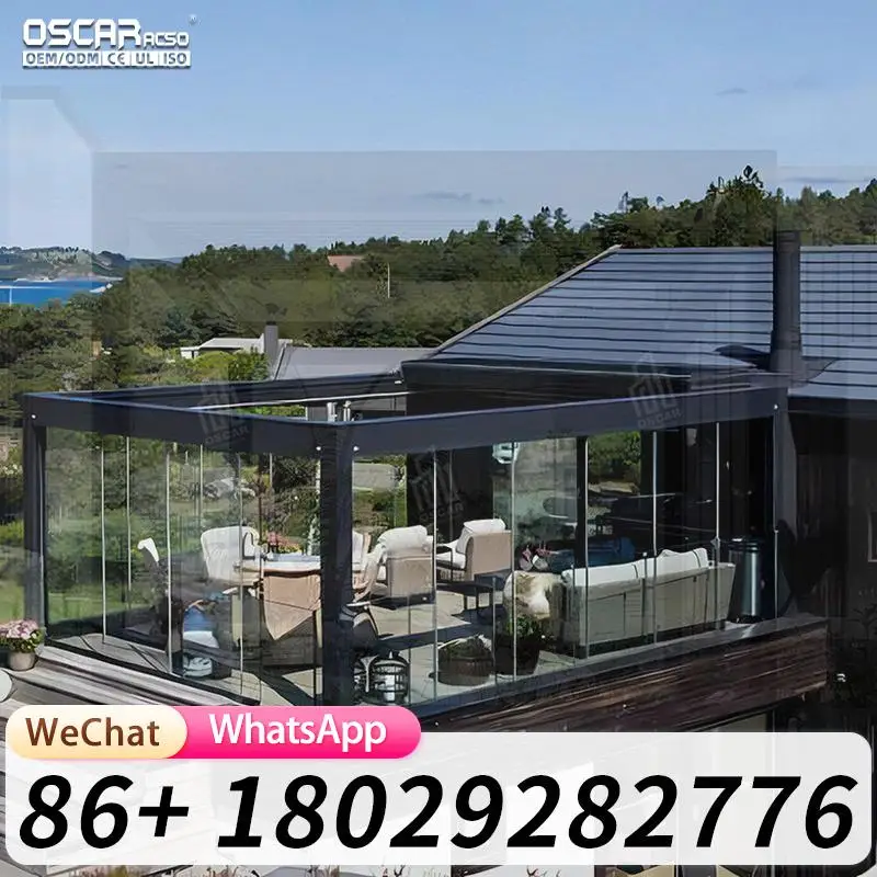 

35X6M алюминиевая уличная беседка для сада, круглый год, покровение для заднего двора, патио, балкона, беседка