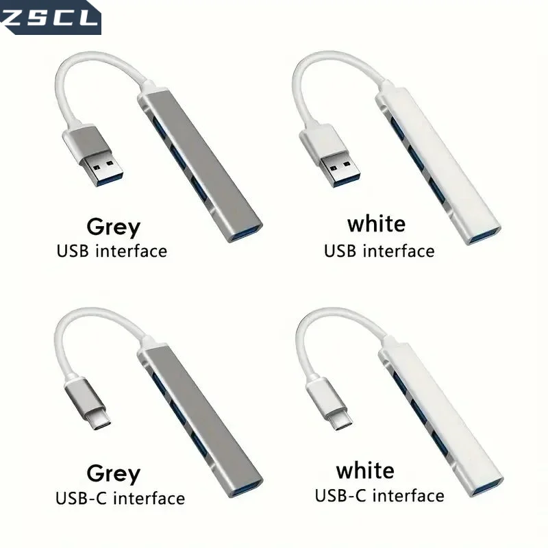 

Разветвитель USB Type-C на 4 порта, док-станция OTG для телефонов Macbook Pro 13 15 Air, ноутбуков и компьютеров