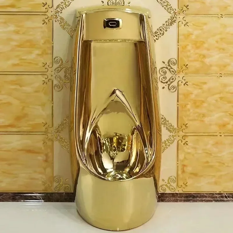 Hot sales Cheap And Fine Popular Wall Hung Golden Plated Standing Ceramic Men Urine Bowl UrinalsHot Sales