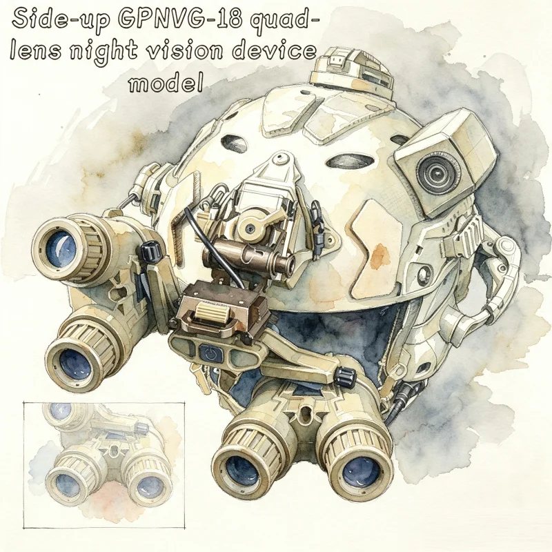 gpnvg-18-style-four-tube-night-vision-device-model-flip-mount-tactical-dummy-nvg-outdoor-training-decorative-model-no-function