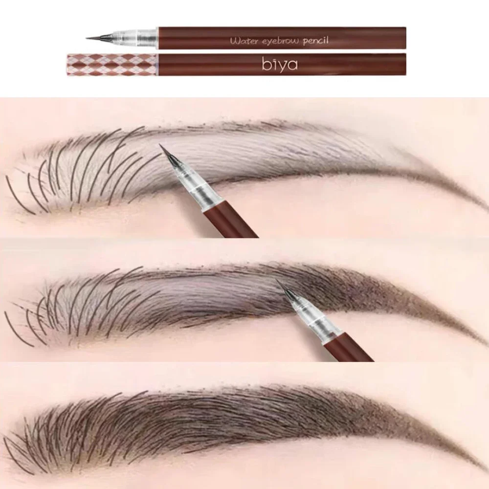 Waterdicht en vlekvrij Vloeibaar Wenkbrauw Tattoo Potlood 1 stks Wenkbrauwpotlood Natuurlijk Ultrafijne Schaduw Eyeliner