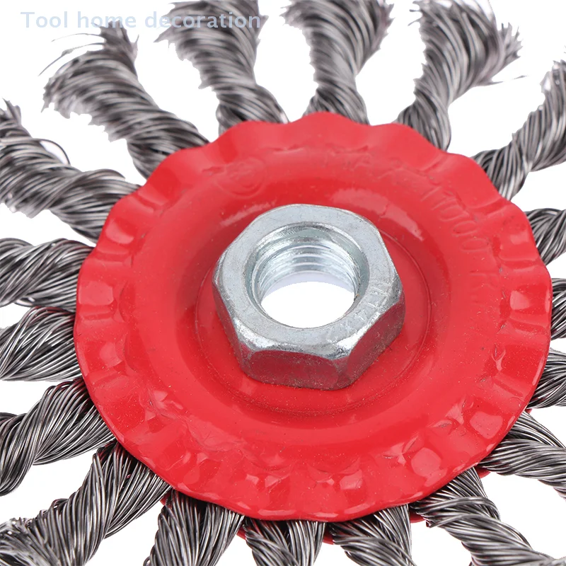 Spazzola a tazza in filo di acciaio M14 per rimozione vernice da 75/100 mm, potente utensile rotante con ruota intrecciata per smerigliatrice angolare Debu