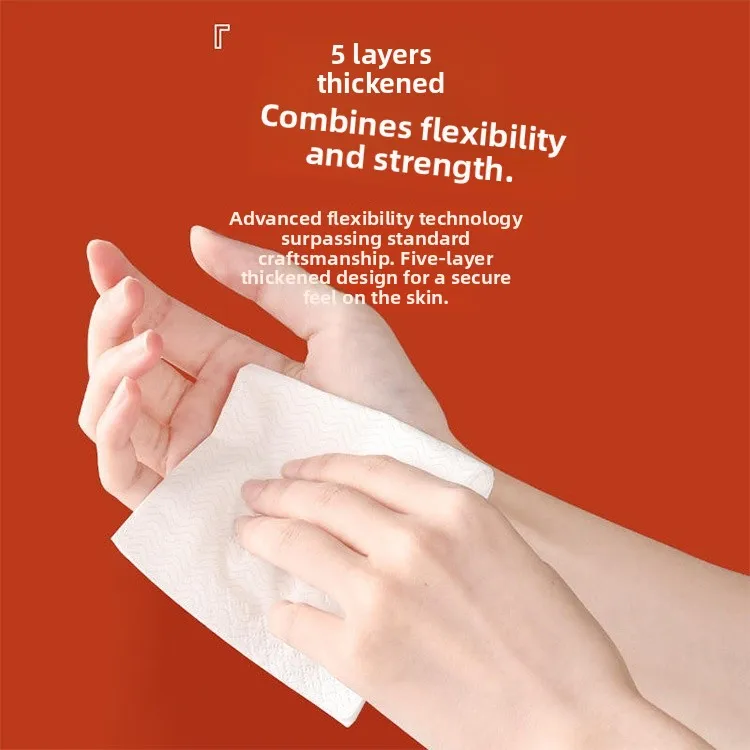 Thiened 5 Layers Wooden Core Toilet Paper 27 Rolls Home Use Hygienic Hand Towel Paper Box Wholes Price Batoom Tissue