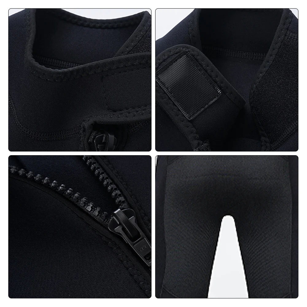 Heren 2 mm neopreen wetsuit met ritssluiting aan de voorkant Jumpsuit met korte mouwen Elastisch badpak Eendelig badpak voor zwemmen Duiken
