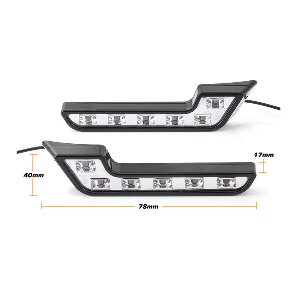 5600K Fog lights 6LED L Shaped Organic plastics Super 12V Accessory Driving Fog Light Lamp Parts ​high quality