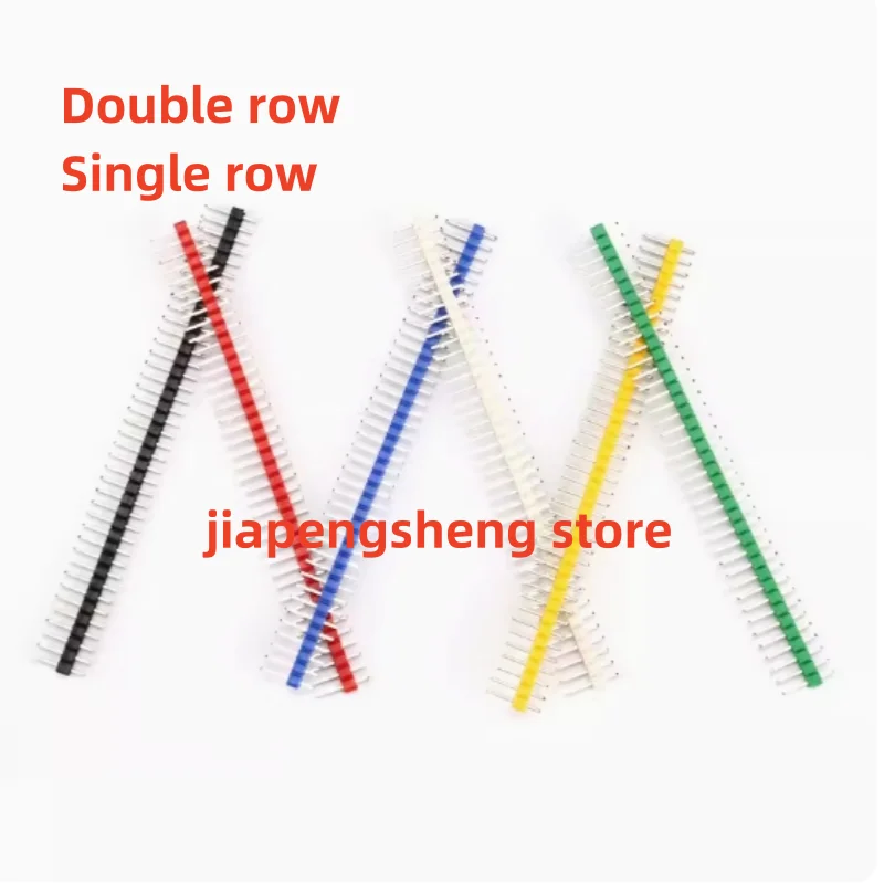 Single or Double-Row Pin, Copper Color Pin, 2.54mm, 1*40P, 2*40P, 5PCs