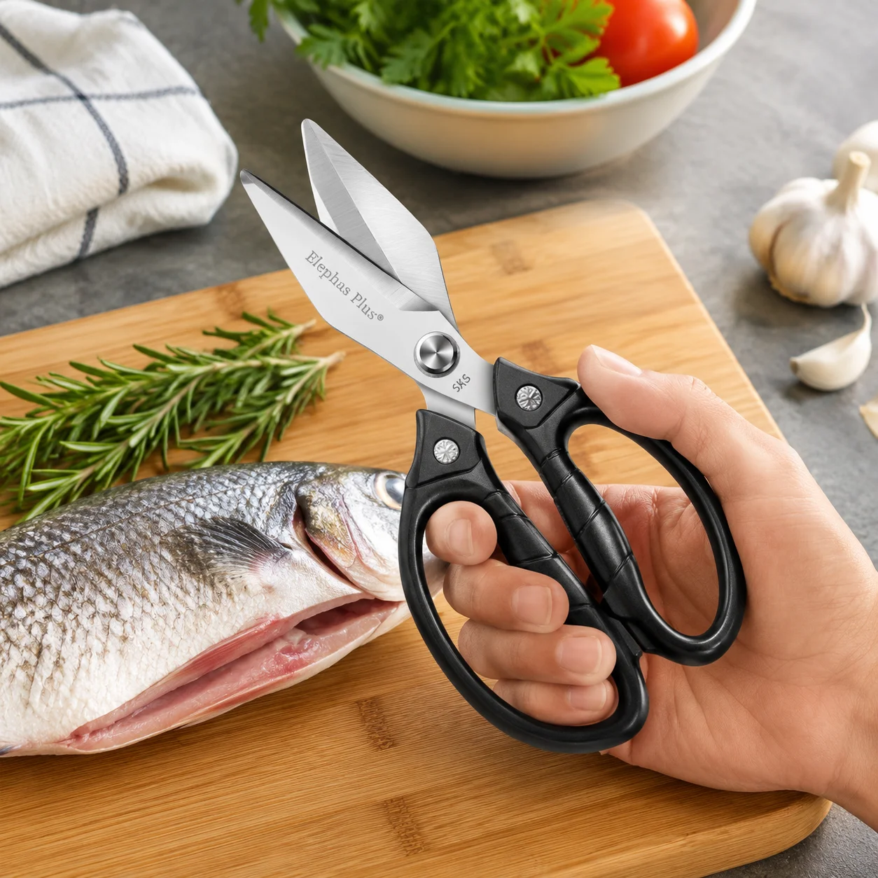 Household Kitchen Scissors Stainless Steel, Multi-tool Shears For Cutting Chicken Fish, Bone Cutter Bottle Opener