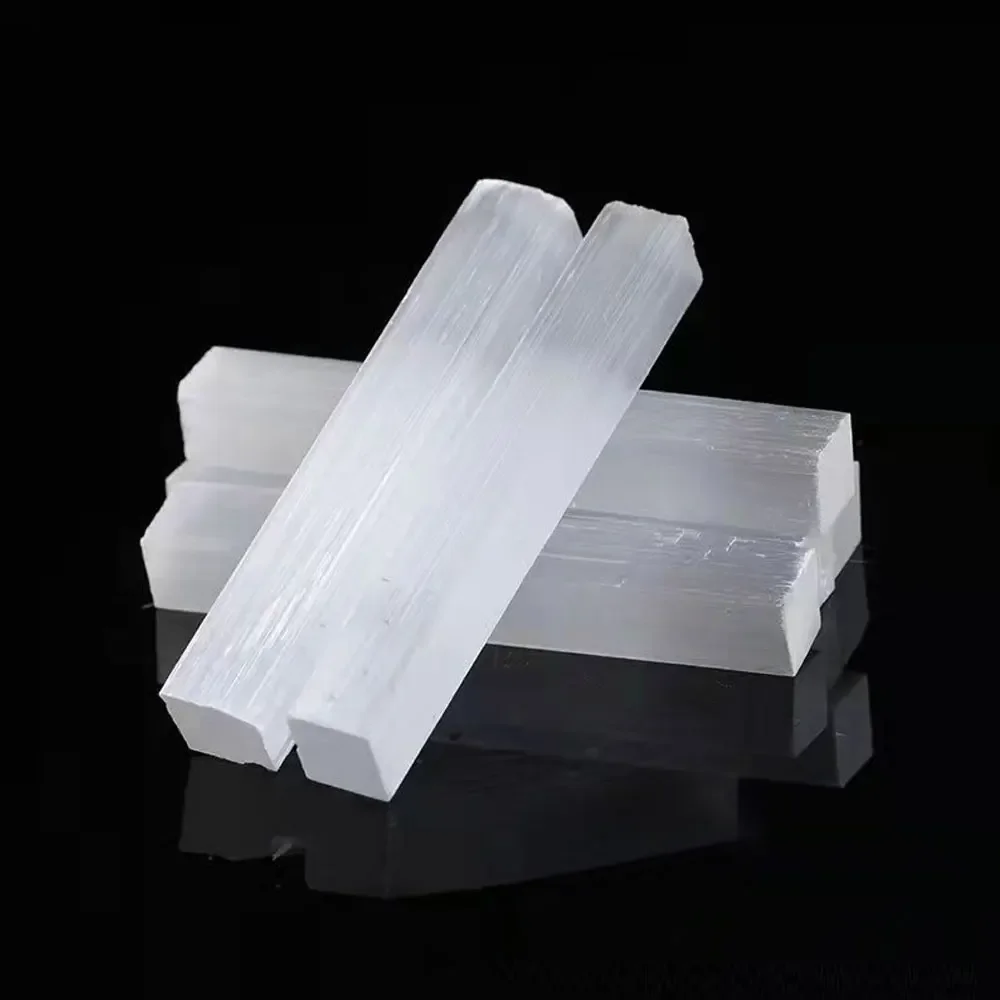 1 Stuk Natuurlijke Seleniet Stok Ruwe Kristal Mineraal Helende Steen Reiki Gips Ambachten Huis Kamer Stenen Decoratie Accessoires