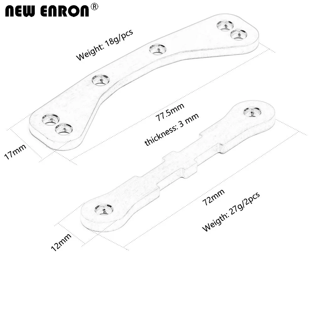 NEW ENRON #7726 Stainless Steel Upper / Lower Bulkhead Tie Bar Upgrade Parts for 1/5 RC Traxxas XMAXX 6S 8S car accessories