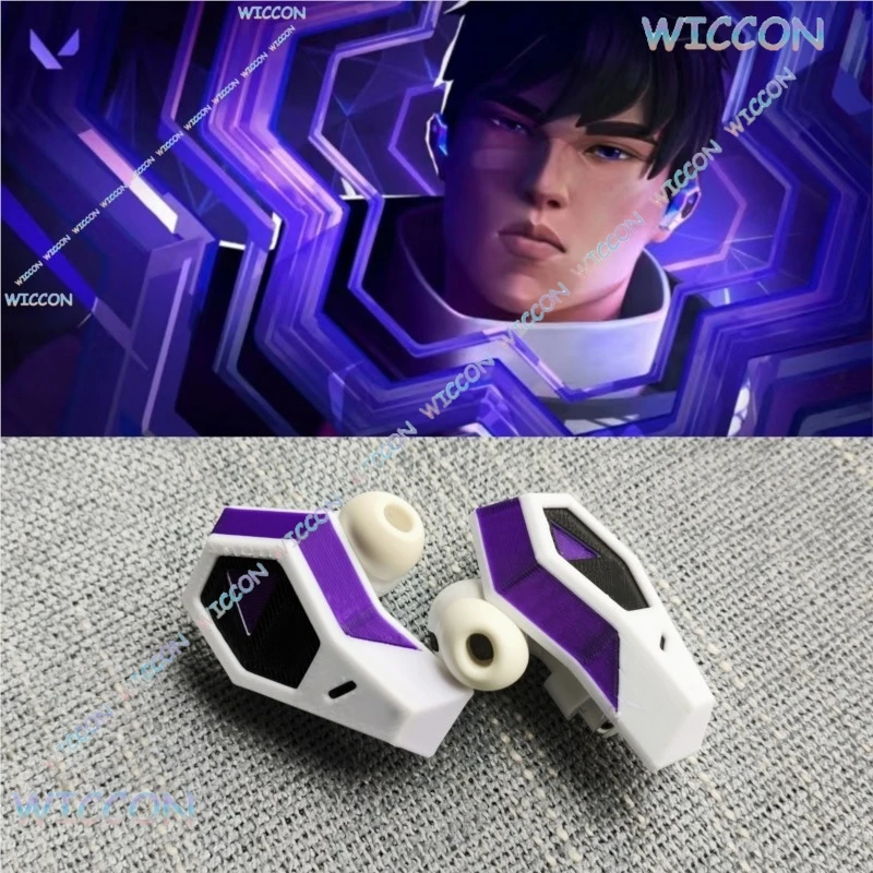 

Valorant Iso Gekko Gaming Headset Cosplay Accessory Anime Game Character Role Play Light Music Earphone Convention Costume Prop
