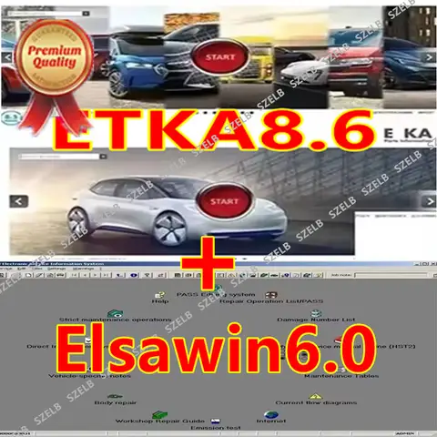2026 Newest Etka 8.6 +elsawin6.0 Auto Repair Software Group Vehicles Electronic Parts Catalogue for A-udi for V-W SE/AT+SKO/DA