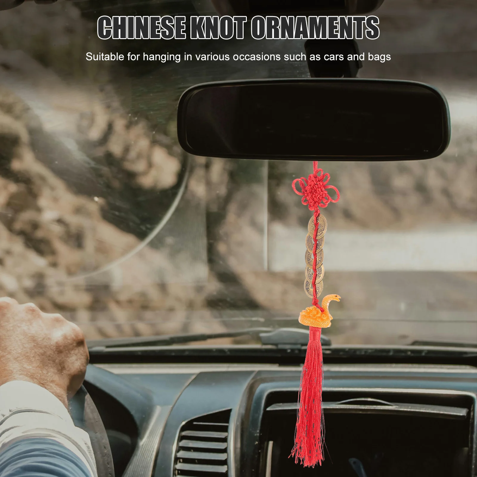 

4 Pcs Snake Pendant Spring Festival Hanging Decorations New Year Supplies Chinese Style Travel Ornaments