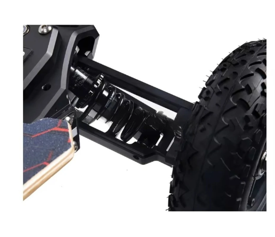 Skate elétrico todo-o-terreno com luzes LED e absorção de choque Liga de alumínio Digital Smart Type App Control