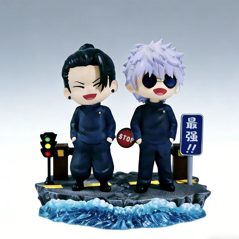 

Anime Jujutsu Kaisen Figure Model Q Version Geto Suguru & Gojo Satoru Action Figure PVC Collection Desktop Decor Dolls Toys