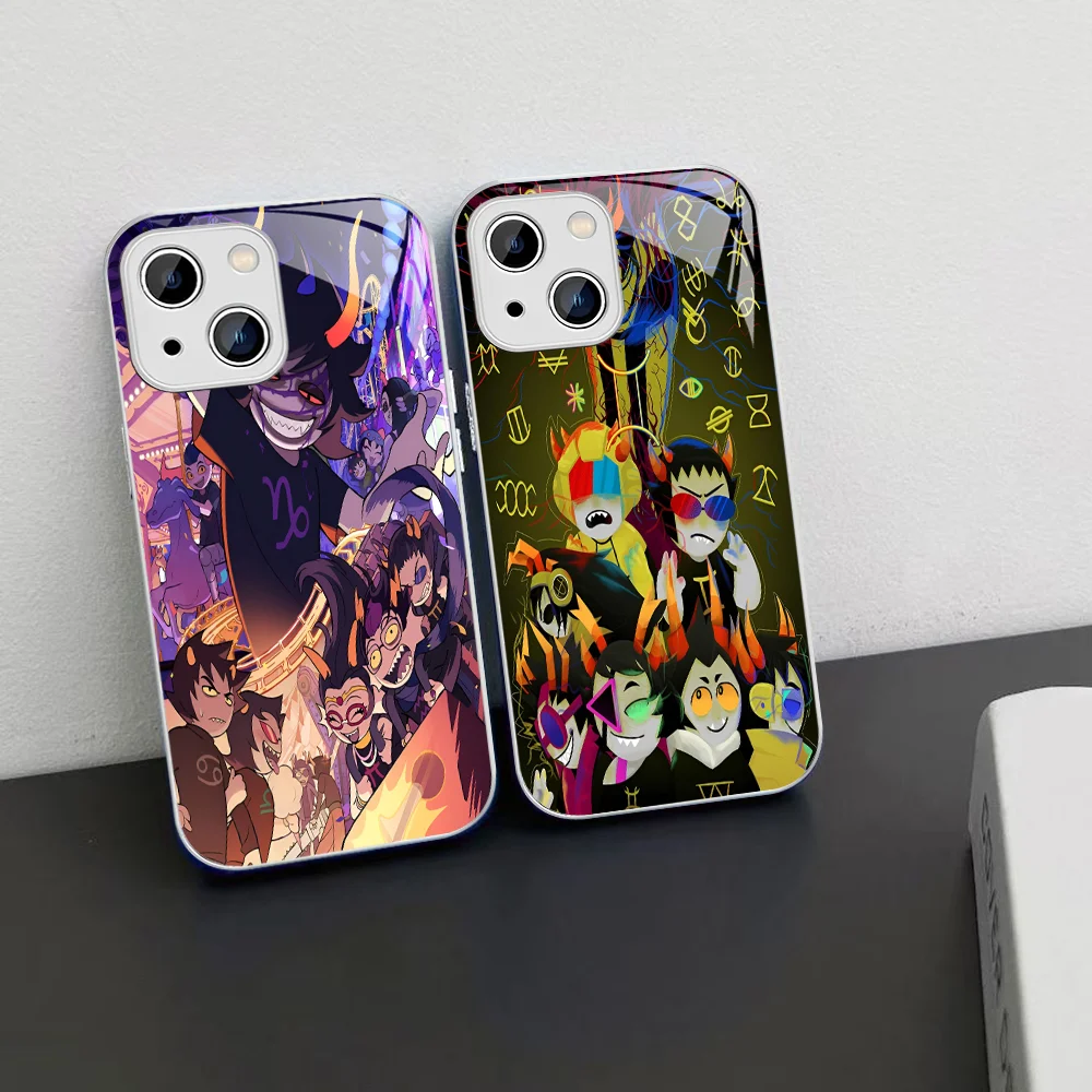 H-Homestuck T-Trolls Phone Case Tempered Glass For Iphone 14 13 12 11 Pro Mini XS MAX 14Plus X XS XR Fundas