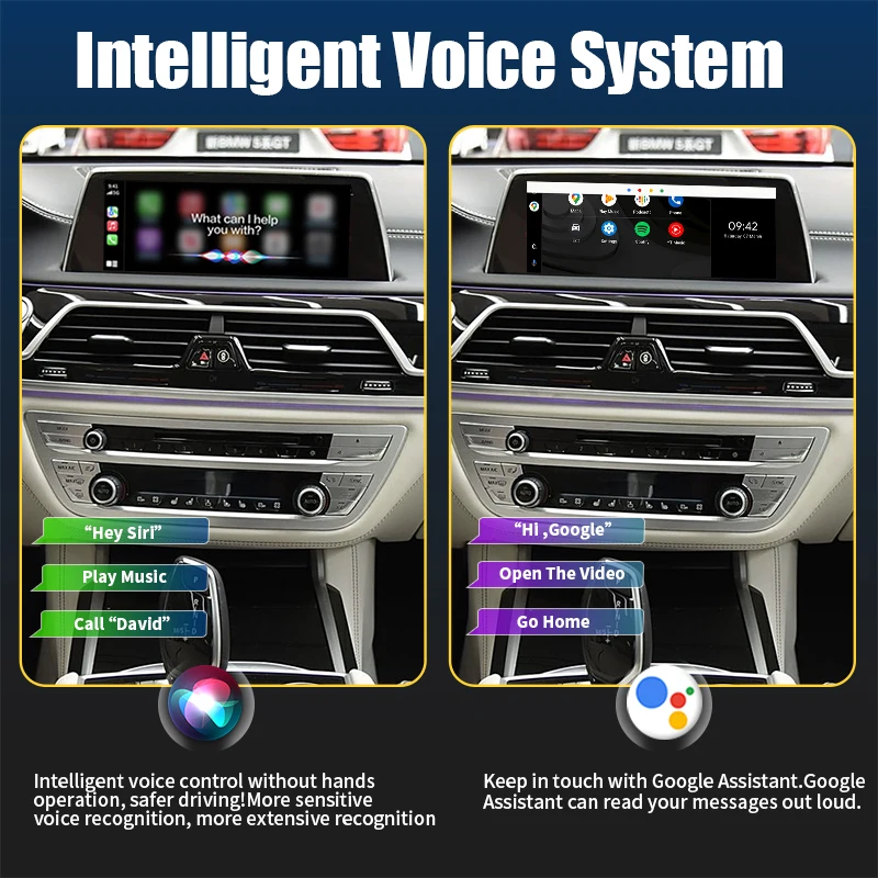 Wireless CarPlay Android Auto Retrofit Kit for BMW EVO ID4 ID5 ID6 1 2 3 4 5 7 Series X1 X3 X4 X5 X6 MINI Countryman, Plug&Play