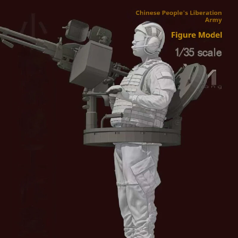 

1/35 Land Tank Soldier Resin Model Figure Gk Micro Miniature 3d Printed White Model Toy Unassembled And Unpainted Kit
