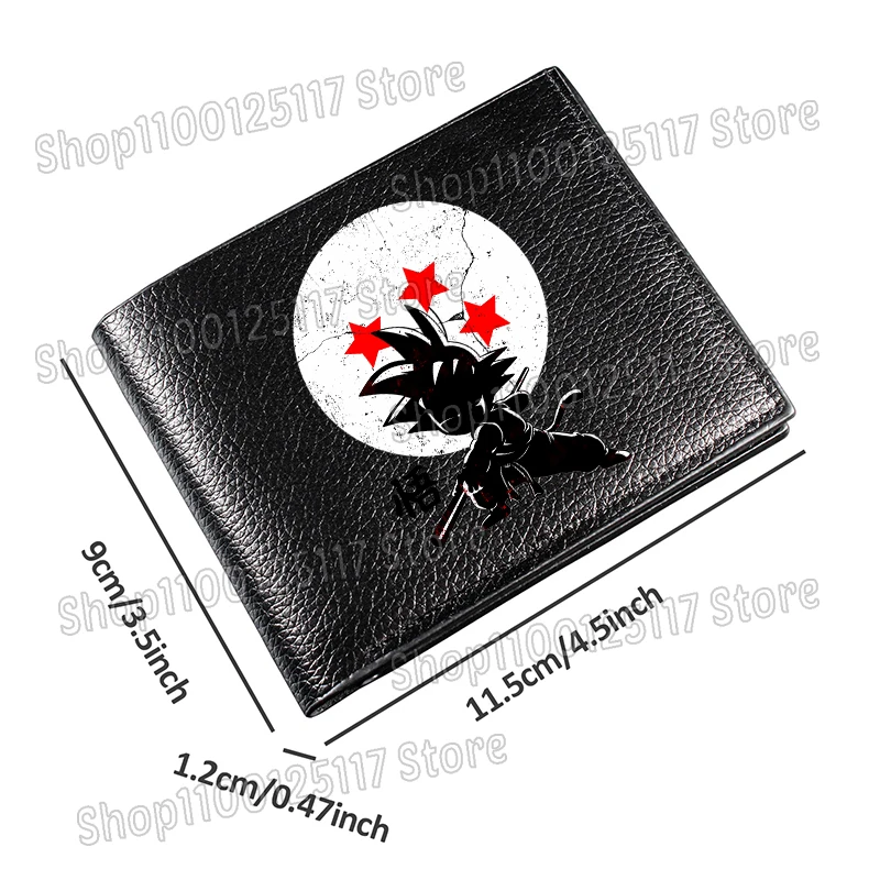 Dragons Ball Wallet Men Anime Printed Short Folding Wallets Cartoon Card Holder Boys Coin Purse Fashion Photo Case Birthday Gift view 6