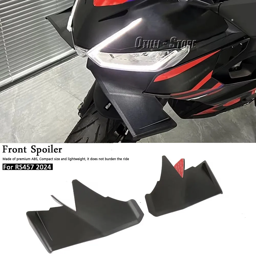 

For Aprilia RS 457 RS457 rs457 2024 Motorcycle Accessories Parts Logo ABS Front Fairing Winglets Aerodynamic Guard Spoiler Kit