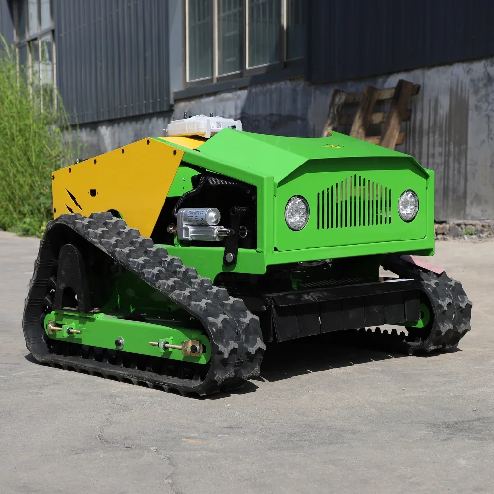 

CE Approve Grass Cutting Machine Crawler Brush Cutter For Agriculture electric remote control AI robot lawn mower