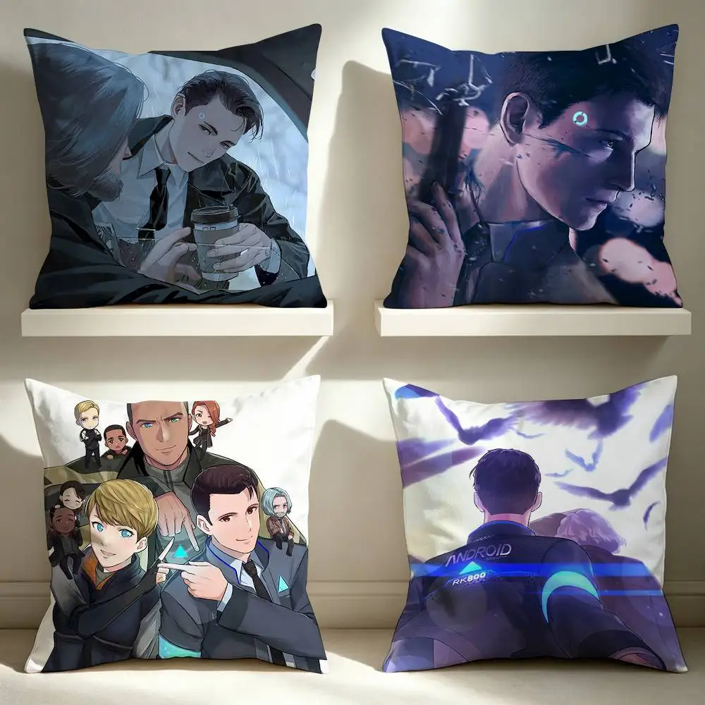 Detroit Become Human  Double-Sided Printed Cushion Cover Bedroom Bedside Sofa Pillow Case